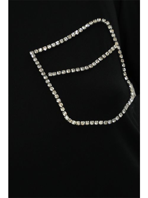 T-shirt taschine strass Nero NO SECRETS | 251NS157LIQUIRIZIA